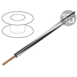 Cablu; H05V-K,LgY; litat; Cu; 1mm2; PVC; negru-alb; 300V,500V; 100m