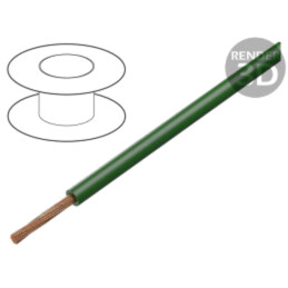 Cablu; H05V-K,LgY; litat; Cu; 1mm2; PVC; verde închis; 300V,500V