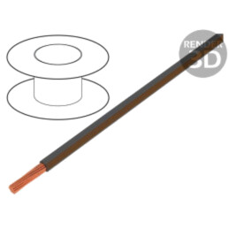 Cablu; H05V-K,LgY; litat; Cu; 1mm2; PVC; gri-maro; 300V,500V; 100m