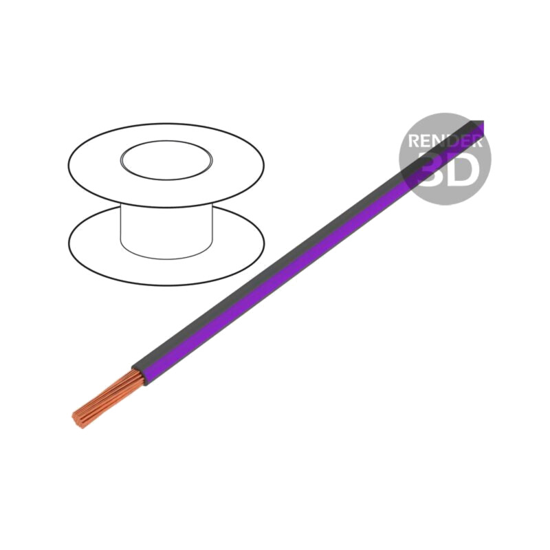 Cablu; H05V-K,LgY; litat; Cu; 1mm2; PVC; gri-violet; 300V,500V; 100m Cablu; H05V-K,LgY; litat; Cu; 1mm2; PVC; gri-violet; 300V,500V; 100m