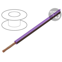 Cablu; H05V-K,LgY; litat; Cu; 1mm2; PVC; violet-maro; 300V,500V