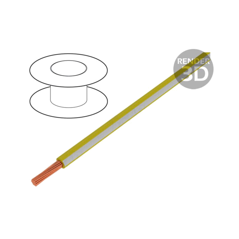Cablu; H05V-K,LgY; litat; Cu; 1mm2; PVC; galben-alb; 300V,500V; 100m Cablu; H05V-K,LgY; litat; Cu; 1mm2; PVC; galben-alb; 300V,500V; 100m