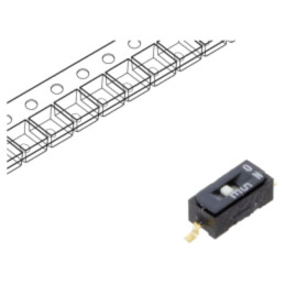 Comutator: DIP-SWITCH; Număr secţiuni: 1; OFF-ON; 0,1A/6VDC; SMT