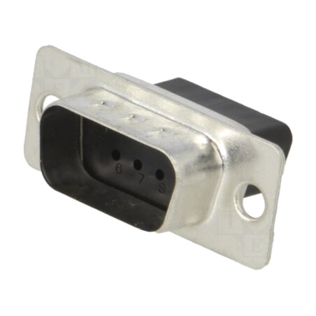 Conector: D-Sub; PIN: 9; mufă; tată; pe cablu; Placare: aurit