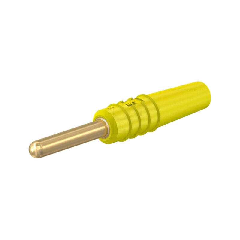 Conector: banană 2mm; mufă; 10A; 30VAC; 60VDC; galbenă; aurit Conector: banană 2mm; mufă; 10A; 30VAC; 60VDC; galbenă; aurit