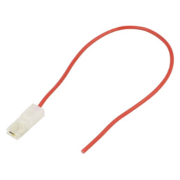 Cable: cable with crimped terminals; red; insulated,female; 1mm2