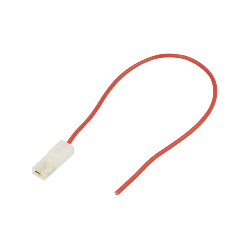 Cable: cable with crimped terminals; red; insulated,female; 1mm2 Cable: cable with crimped terminals; red; insulated,female; 1mm2