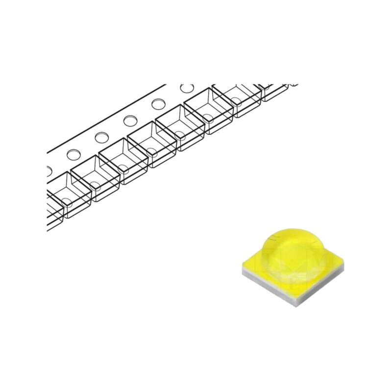LED putere; 3535; albă; 125°; convex; batwing; 2,8÷3,2VDC; 4W; 4870K LED putere; 3535; albă; 125°; convex; batwing; 2,8÷3,2VDC; 4W; 4870K