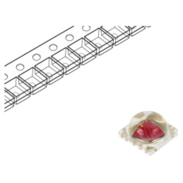 LED putere; 3535; cherry red; 135°; convex; batwing; 1,8÷2,2VDC