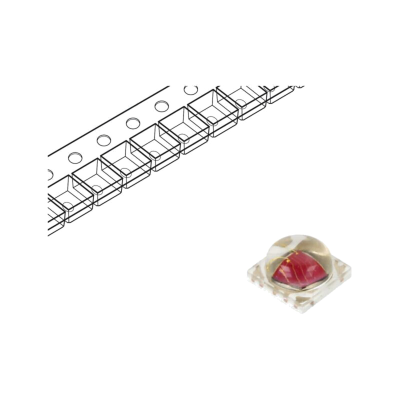 LED putere; 3535; cherry red; 135°; convex; batwing; 1,8÷2,2VDC LED putere; 3535; cherry red; 135°; convex; batwing; 1,8÷2,2VDC