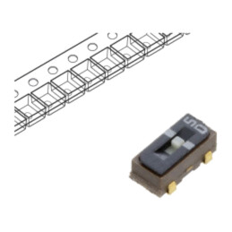 Comutator: glisant; Poz: 2; SPDT; 0,1A/6VDC; ON-ON; SMT; Term: J-Bend