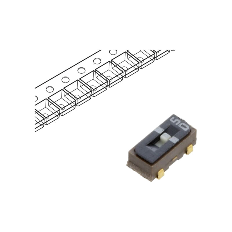 Comutator: glisant; Poz: 2; SPDT; 0,1A/6VDC; ON-ON; SMT; Term: J-Bend Comutator: glisant; Poz: 2; SPDT; 0,1A/6VDC; ON-ON; SMT; Term: J-Bend
