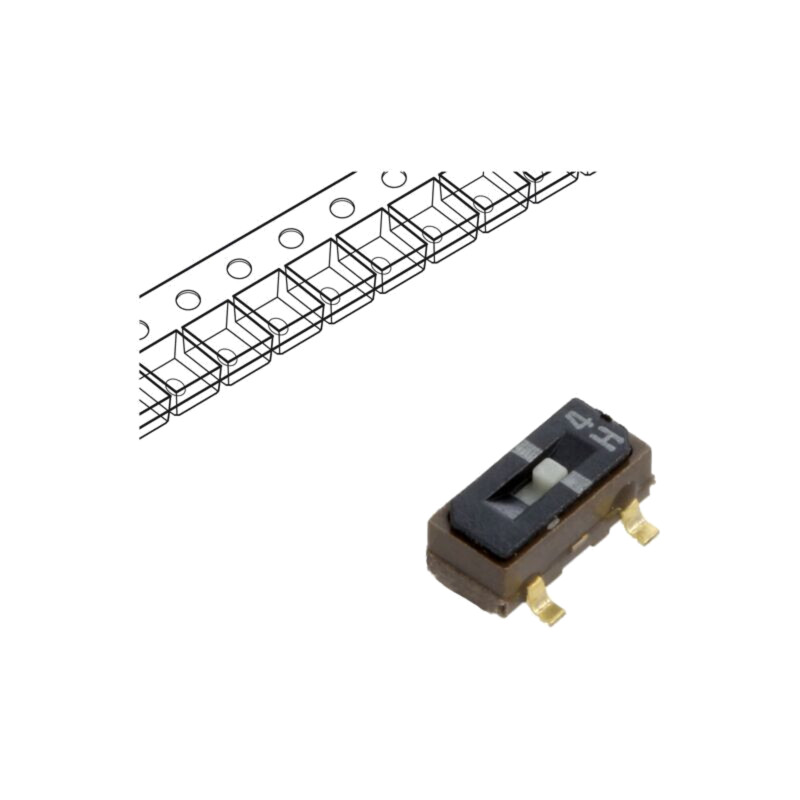 Comutator: glisant; Poz: 2; SPDT; 0,1A/6VDC; ON-ON; SMT; -40÷85°C