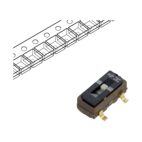 Comutator: glisant; Poz: 2; SPDT; 0,1A/6VDC; ON-ON; SMT; -40÷85°C