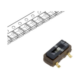 Comutator: glisant; Poz: 2; SPDT; 0,1A/6VDC; ON-ON; SMT; -40÷85°C