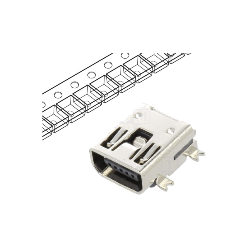 Conector: USB C; soclu; SMT; PIN: 5; orizontală Conector: USB C; soclu; SMT; PIN: 5; orizontală