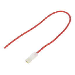 Cable: cable with crimped terminals; red; insulated,female; 1mm2