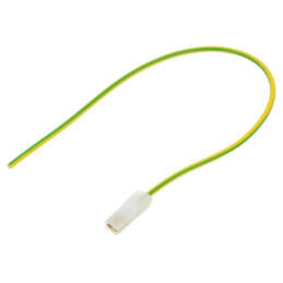 Cable: cable with crimped terminals; yellow-green; Len: 250mm