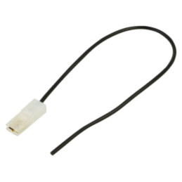 Cable: cable with crimped terminals; black; insulated,female