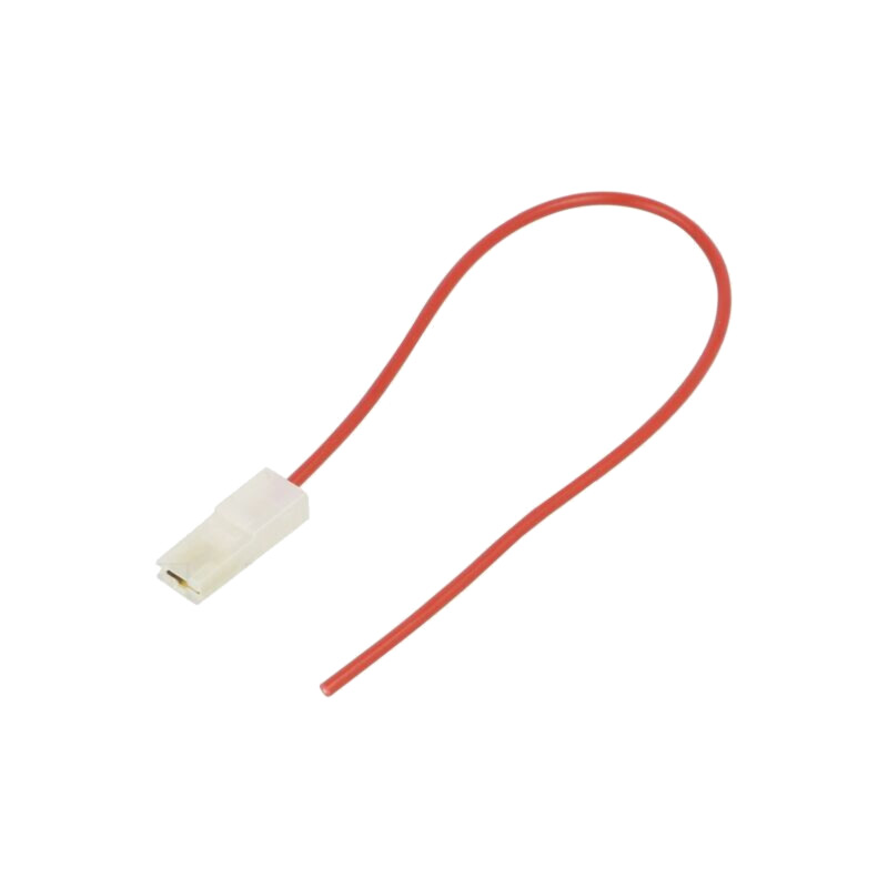 Cable: cable with crimped terminals; red; insulated,female Cable: cable with crimped terminals; red; insulated,female