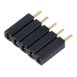 Conector: şiruri pini; soclu; mamă; PIN: 5; BL 1; 3A; 125V; drept; THT