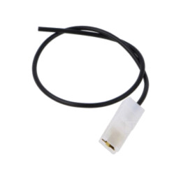 Cable: cable with crimped terminals; black; insulated,female