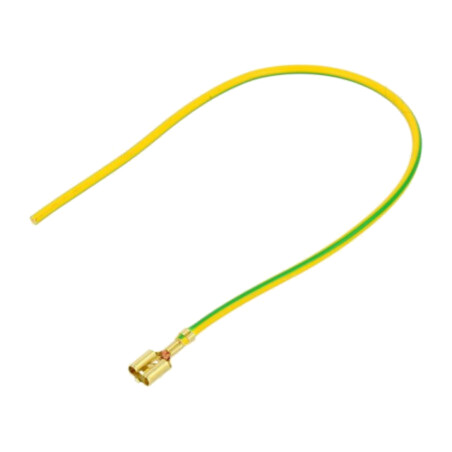 Cable: cable with crimped terminals; yellow-green; Len: 250mm