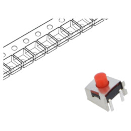 Microîntrerupător TACT; SPST-NO; Poz: 2; 0,05A/12VDC; SMD; fără