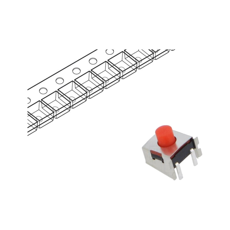 Microîntrerupător TACT; SPST-NO; Poz: 2; 0,05A/12VDC; SMD; fără