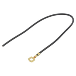 Cable: cable with crimped terminals; black; non-insulated; 250mm