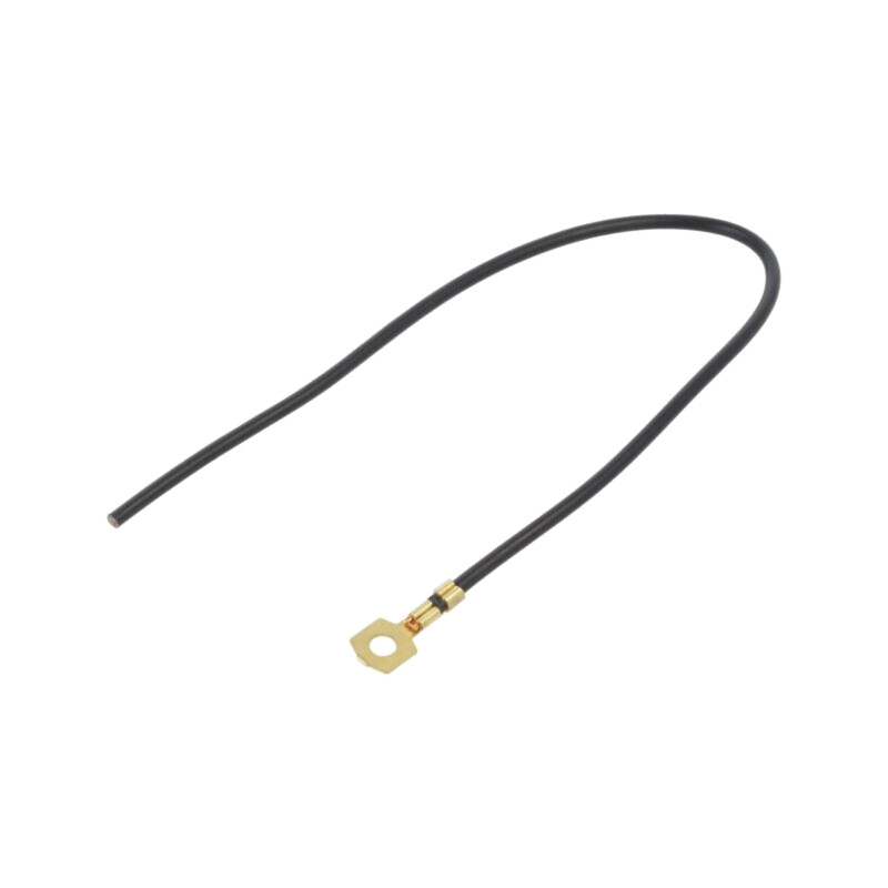 Cable: cable with crimped terminals; black; non-insulated; 250mm Cable: cable with crimped terminals; black; non-insulated; 250mm