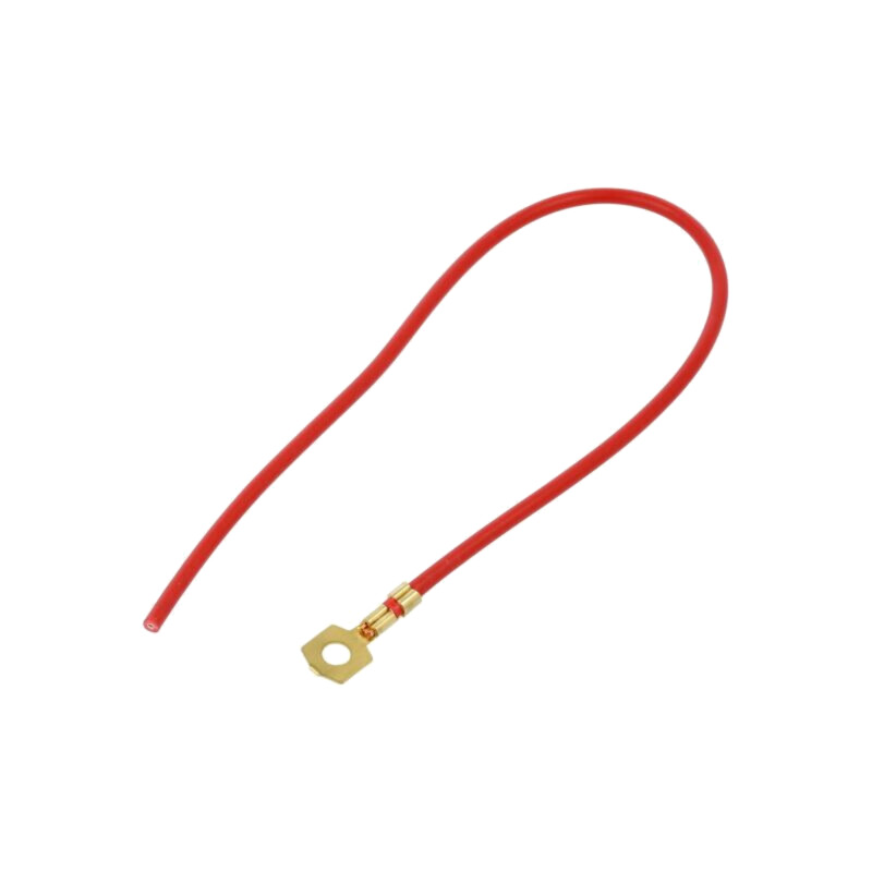 Cable: cable with crimped terminals; red; non-insulated; 250mm Cable: cable with crimped terminals; red; non-insulated; 250mm