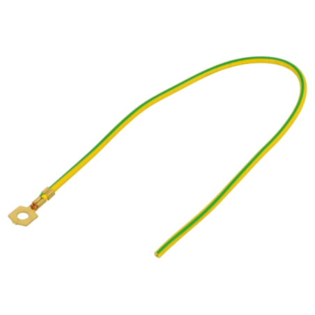 Cable: cable with crimped terminals; yellow-green; 250mm; H07V-K