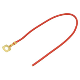 Cable: cable with crimped terminals; red; non-insulated; 250mm