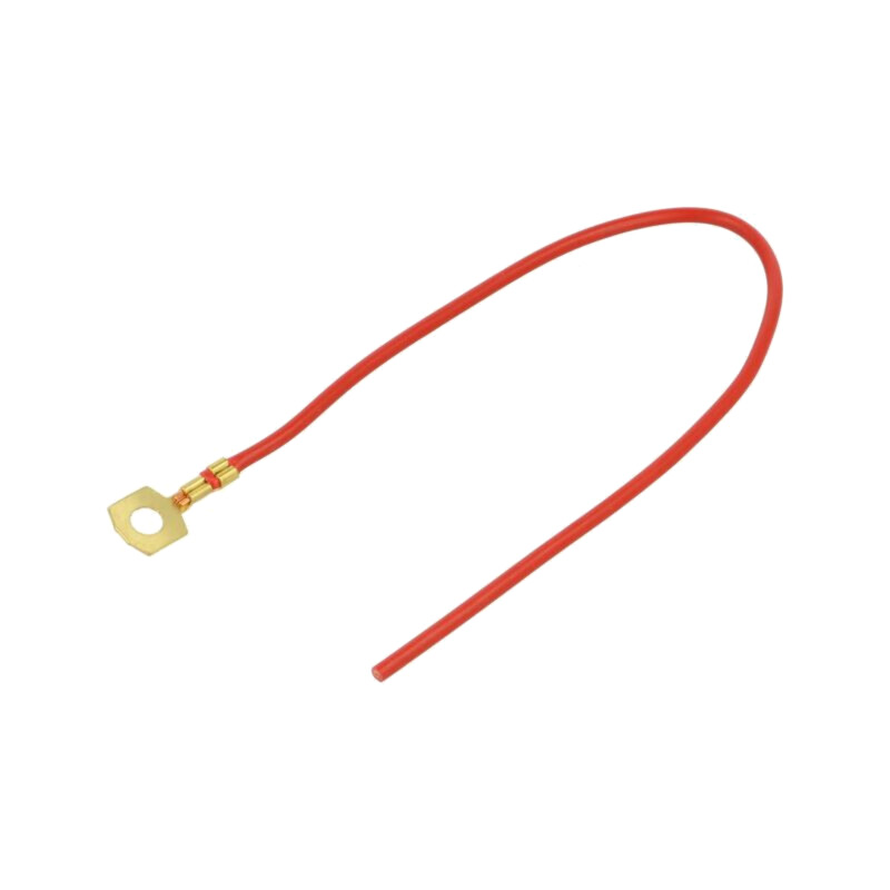 Cable: cable with crimped terminals; red; non-insulated; 250mm Cable: cable with crimped terminals; red; non-insulated; 250mm