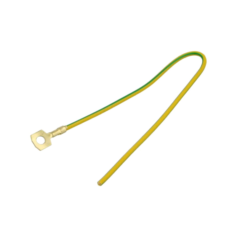 Cable: cable with crimped terminals; yellow-green; 250mm; H07V-K
