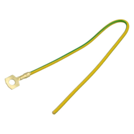 Cable: cable with crimped terminals; yellow-green; 250mm; H07V-K