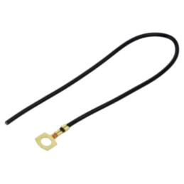 Cable: cable with crimped terminals; black; non-insulated; 250mm