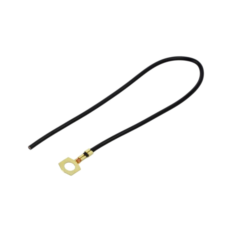 Cable: cable with crimped terminals; black; non-insulated; 250mm Cable: cable with crimped terminals; black; non-insulated; 250mm