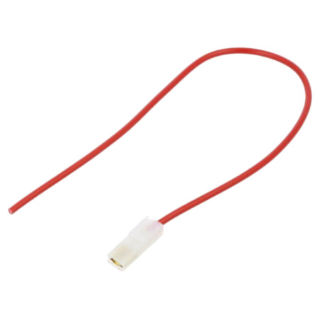 Cable: cable with crimped terminals; red; insulated,female
