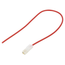 Cable: cable with crimped terminals; red; insulated,female