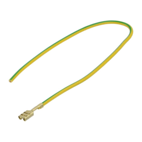 Cable: cable with crimped terminals; yellow-green; Len: 250mm