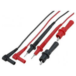 Cabluri de măsurare 10A 1m negru roșu Ø2mm | Electronic-mag.ro | Componente Electronice