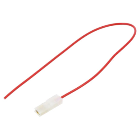 Cable: cable with crimped terminals; red; insulated,female