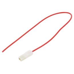 Cable: cable with crimped terminals; red; insulated,female