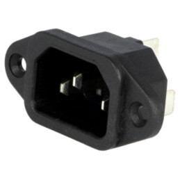 Conector: alimentare AC; soclu; tată; 10A; 250VAC; C14 (E)