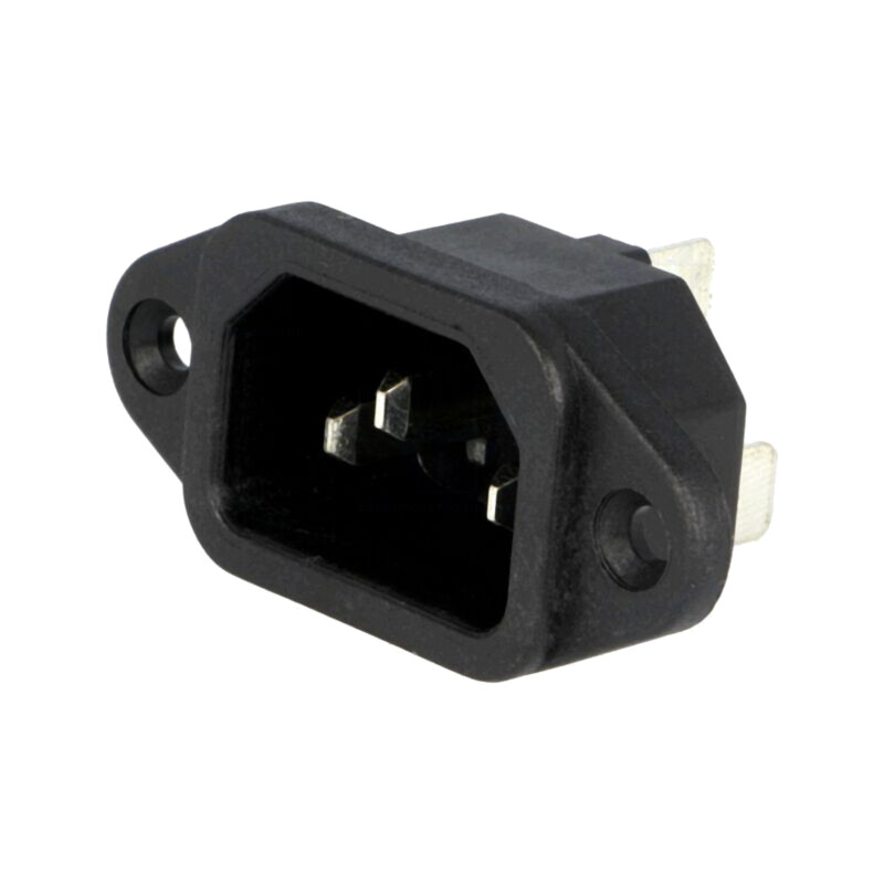 Conector: alimentare AC; soclu; tată; 10A; 250VAC; C14 (E) Conector: alimentare AC; soclu; tată; 10A; 250VAC; C14 (E)