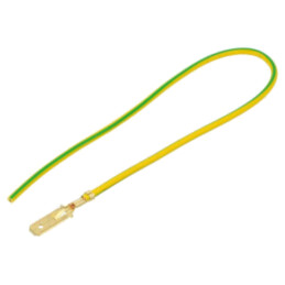 Cable: cable with crimped terminals; yellow-green; Len: 250mm