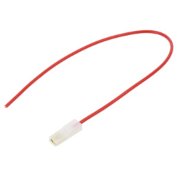 Cable: cable with crimped terminals; red; insulated,female