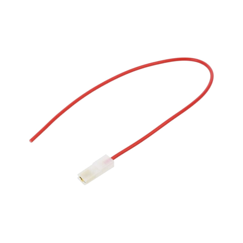 Cable: cable with crimped terminals; red; insulated,female Cable: cable with crimped terminals; red; insulated,female